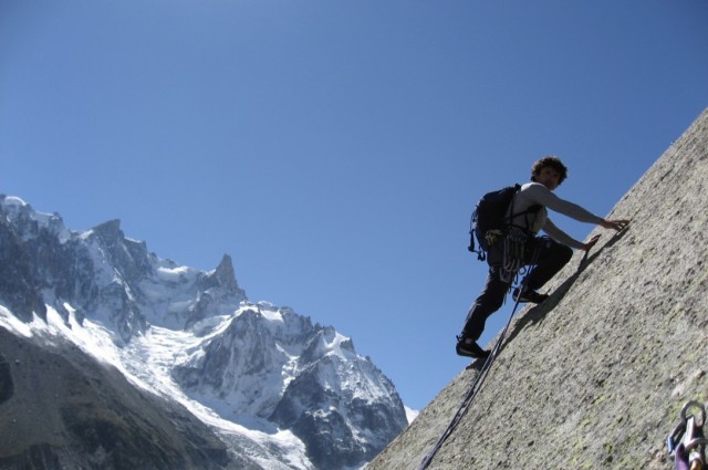 Climbing Chamonix (photo credit Michel Fauquet)