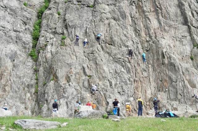 Climbing Chamonix (photo credit Michel Fauquet)